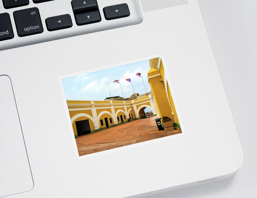 Puerto Rico Sticker featuring the photograph Fort of El Morro, Puerto Rico by Aashish Vaidya