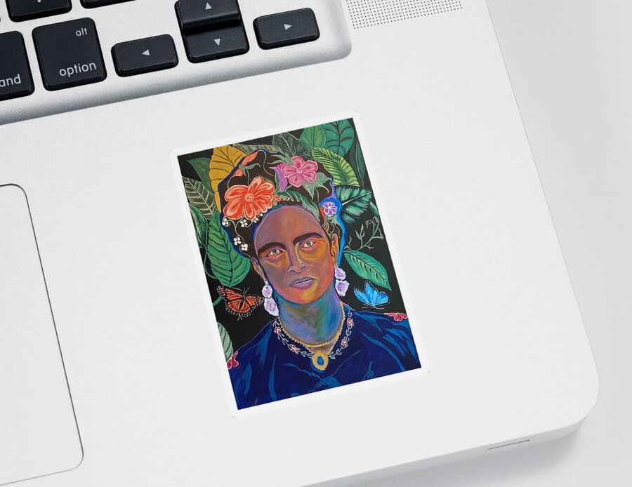  Sticker featuring the painting Frida Kahlo by Bill Manson
