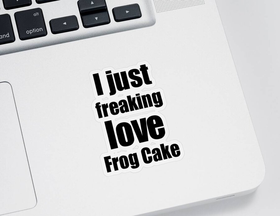 Frog Cake Sticker featuring the digital art Frog Cake Lover Gift I Love Dessert Funny Foodie by Jeff Creation