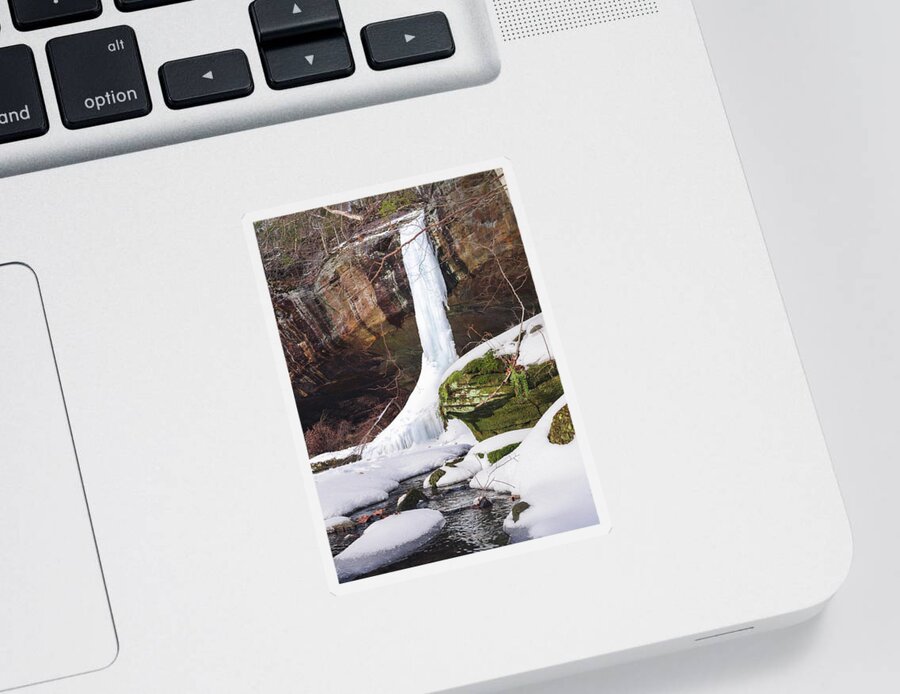 Waterfall Sticker featuring the photograph Frozen Falls by Grant Twiss