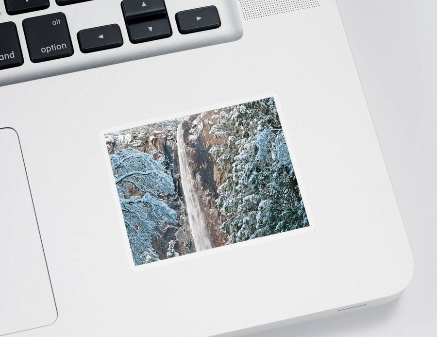 Yosemite Sticker featuring the photograph Frozen In Time by Bill Roberts