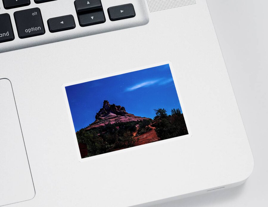  Sticker featuring the photograph Full Moon over Bell Rock by Al Judge