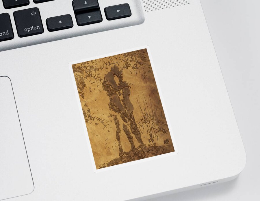 Nudes Sticker featuring the photograph Garden of Eden by Kurt Van Wagner