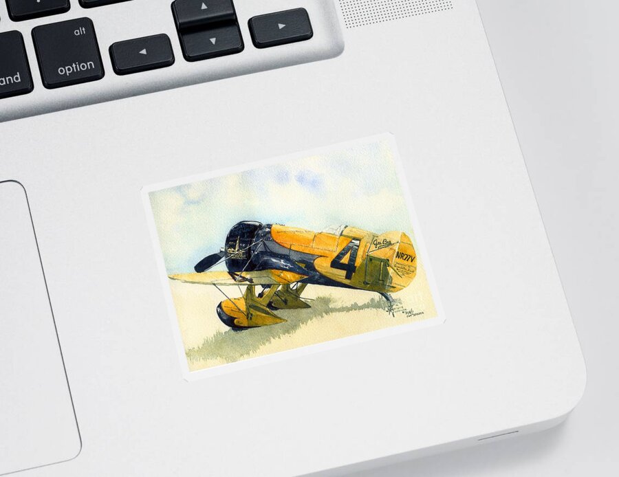 Granville Sticker featuring the painting Gee Bee by Merana Cadorette