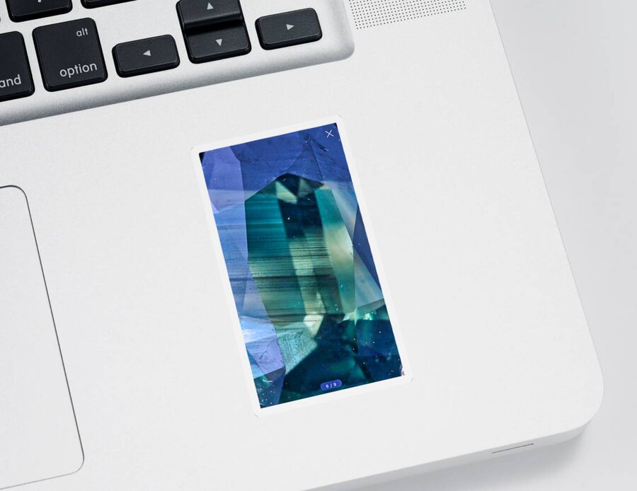 Gem Sticker featuring the photograph Gemstone Green and Blue by Russ Considine