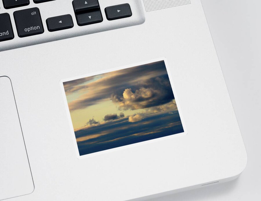Clouds Sticker featuring the photograph Gentle Winds Move the Clouds by Linda Stern