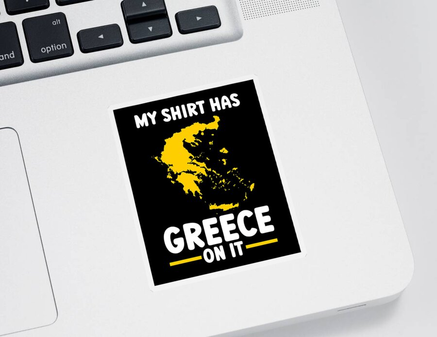 Geography Teacher Sticker featuring the digital art Geography Lover Funny Greece by Me
