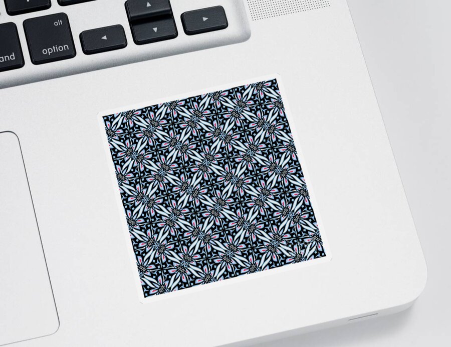 Patterns Sticker featuring the digital art Geometric Designer Pattern 2538 by Philip Preston