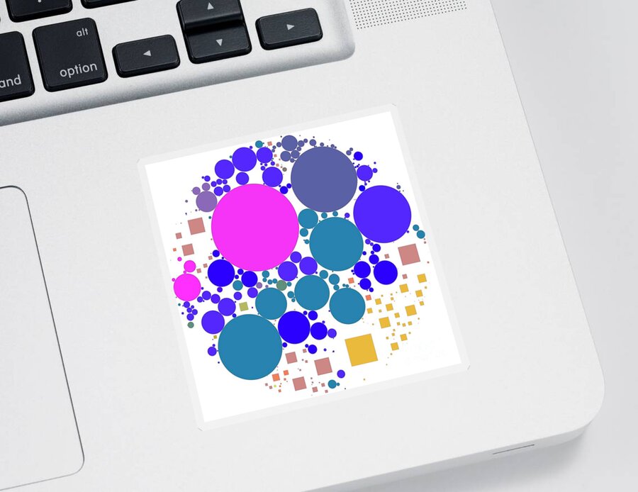 Patterns Sticker featuring the digital art Geometric Designer Pattern - MSG5H by Philip Preston