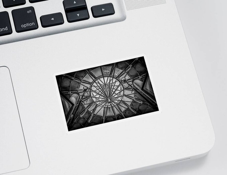  Sticker featuring the photograph Geometric Skylight by Marcy Wielfaert