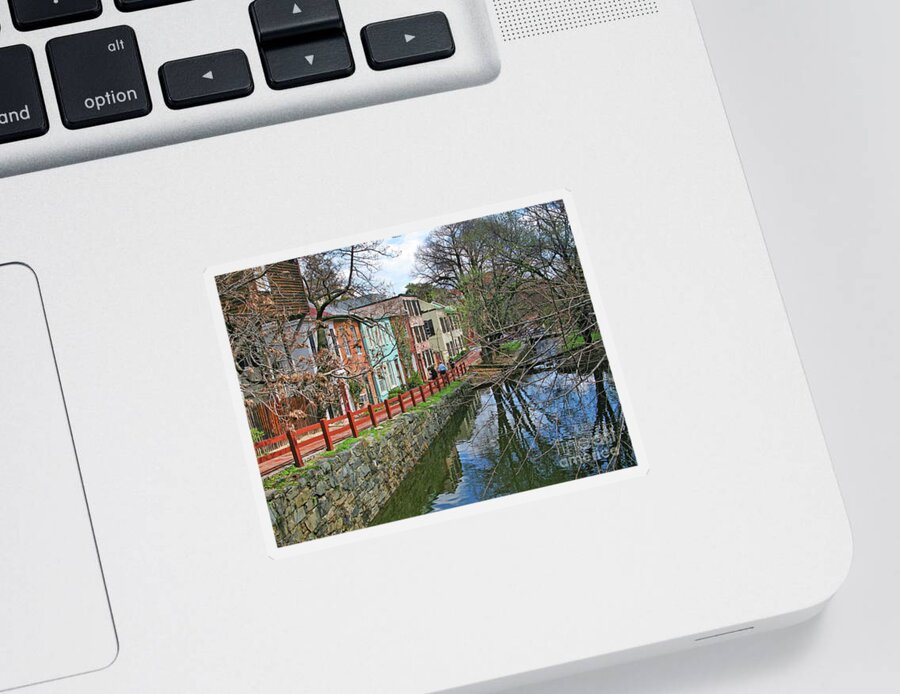 Georgetown Sticker featuring the photograph Georgetown Chesapeake and Ohio CanalCanal 2517 by Jack Schultz