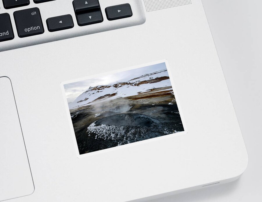 Iceland Sticker featuring the photograph Lake Myvatn Geothermal Area, Northern Iceland by Earth And Spirit