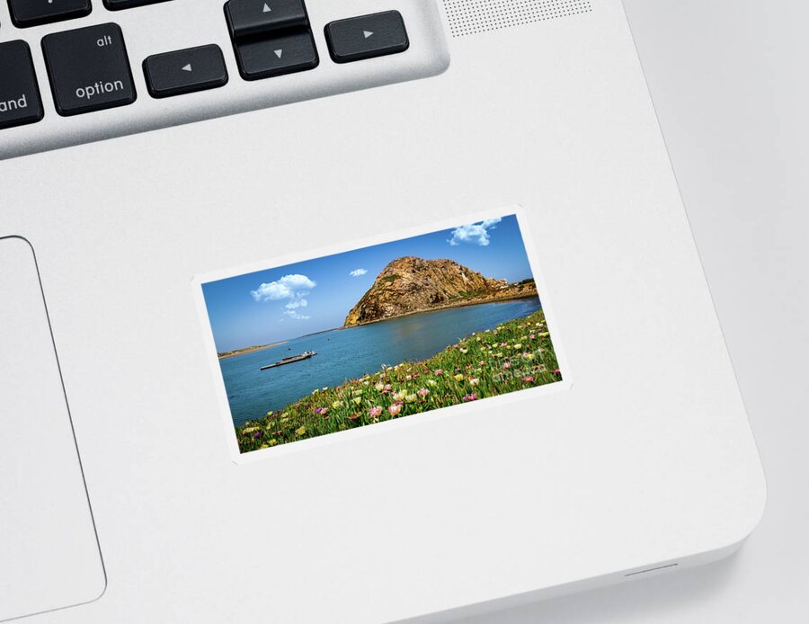 23 Million Years Old Sticker featuring the photograph Gibraltar of the Pacific-- Morro Rock by David Levin