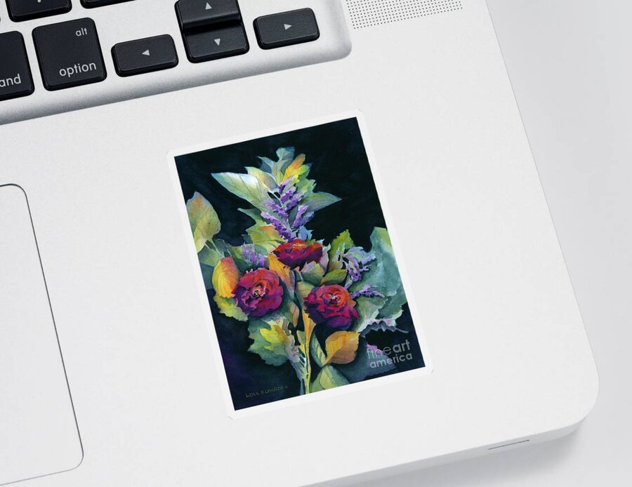 Floral Sticker featuring the painting Glorious by Lois Blasberg
