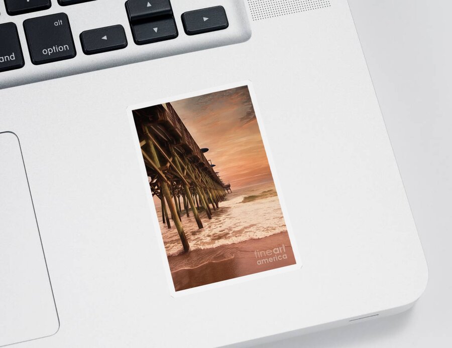Beach Sticker featuring the photograph Glorious Skies by Kathy Baccari