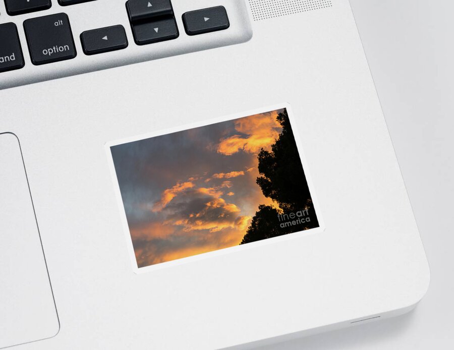 Clouds Sticker featuring the photograph Glowing sky by Adriana Mueller