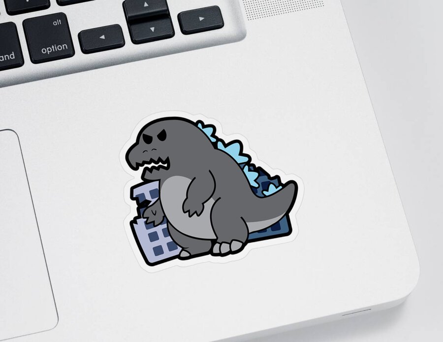 Godzilla Chibi Angry Sticker by Geraldine T Somerville - Pixels