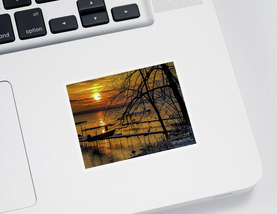 Sun Sticker featuring the photograph Golden Morning by William Norton