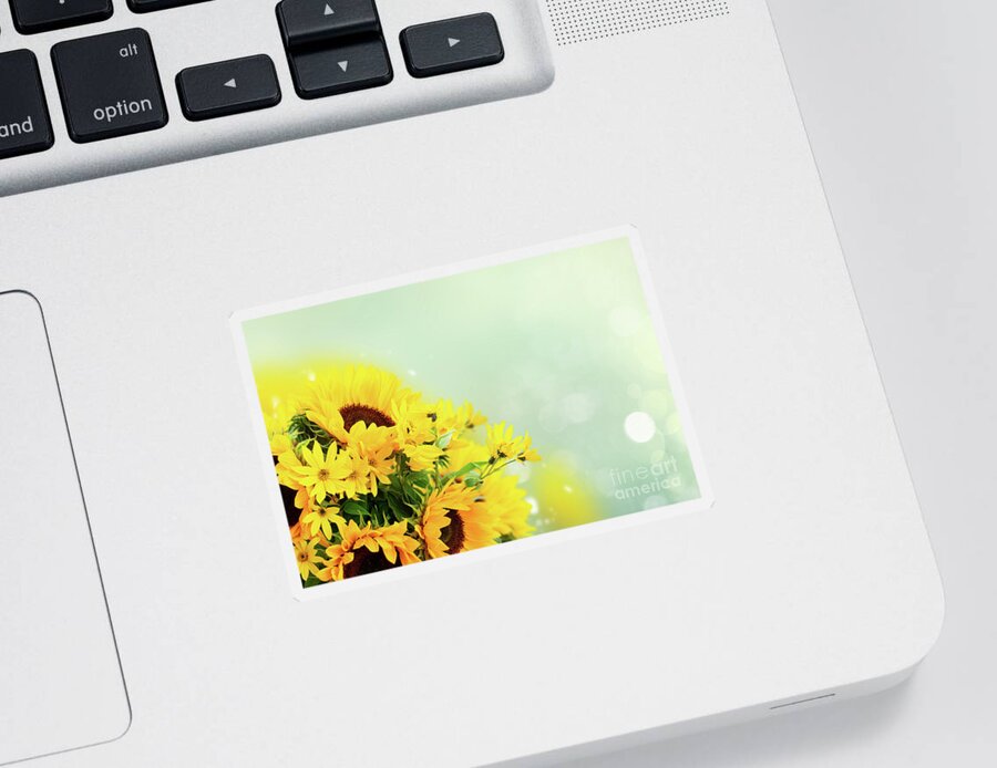 Fall Sticker featuring the photograph Golden Symphony by Anastasy Yarmolovich