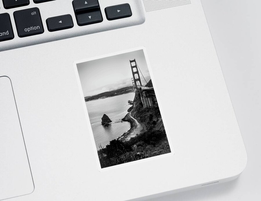  Sticker featuring the photograph Goldengate Bridge by Dr Janine Williams