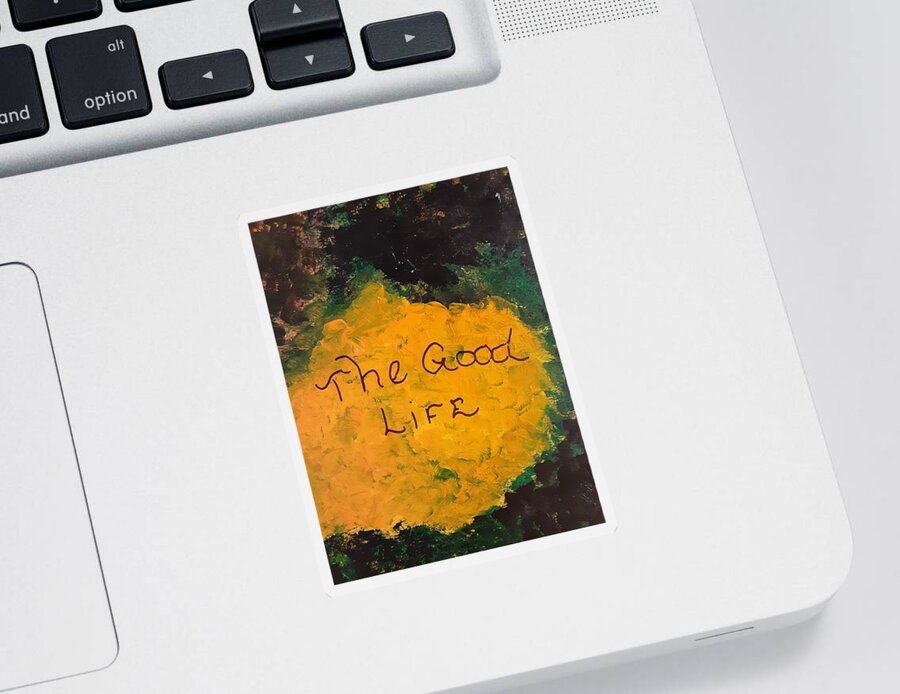 Abstract Sticker featuring the painting Good Life by Tina Marie Gill