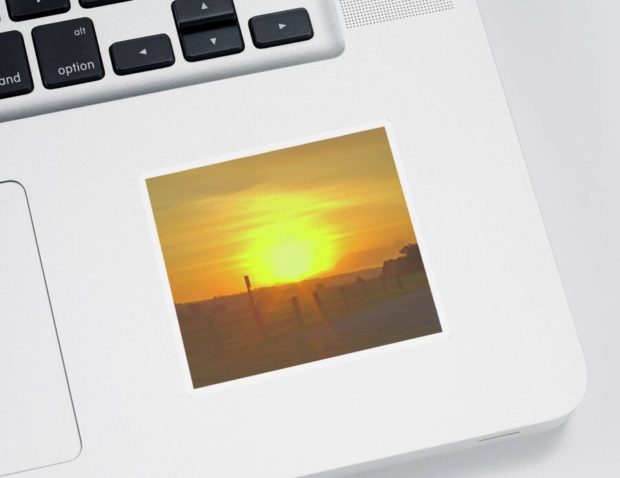 Sun Sticker featuring the photograph Good Morning World by Roberta Byram