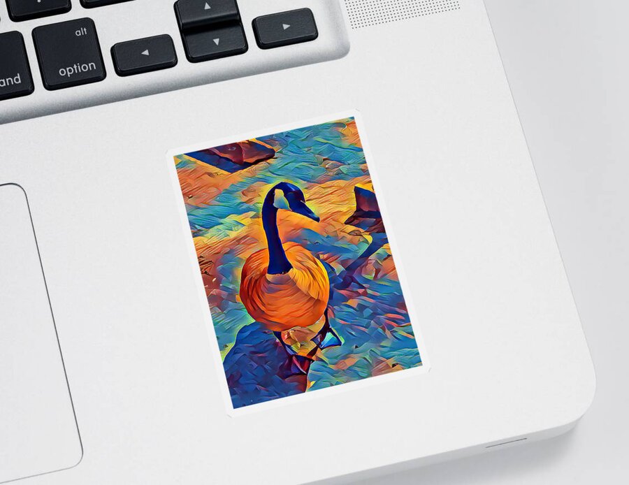 #naturephotography Sticker featuring the photograph Goose Mosaic by Mark Berman