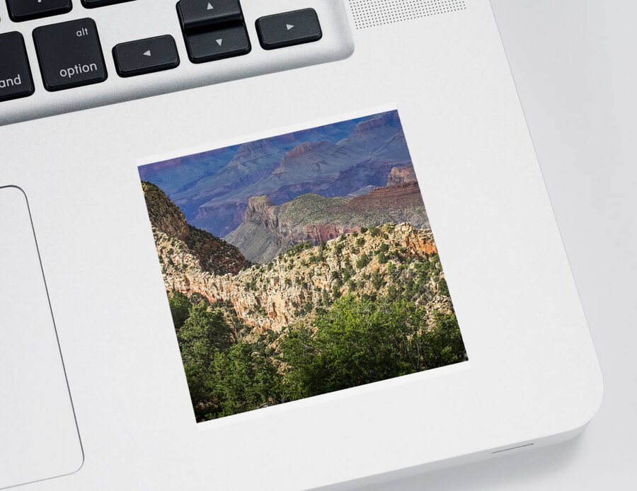 Grand Canyon Sticker featuring the photograph Grand Canyon View from Grandview Trail by Bonny Puckett