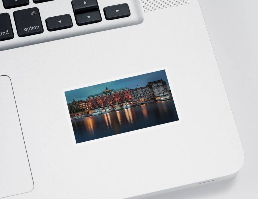 Stockholm Sticker featuring the photograph Grand Hotel by Nisah Cheatham