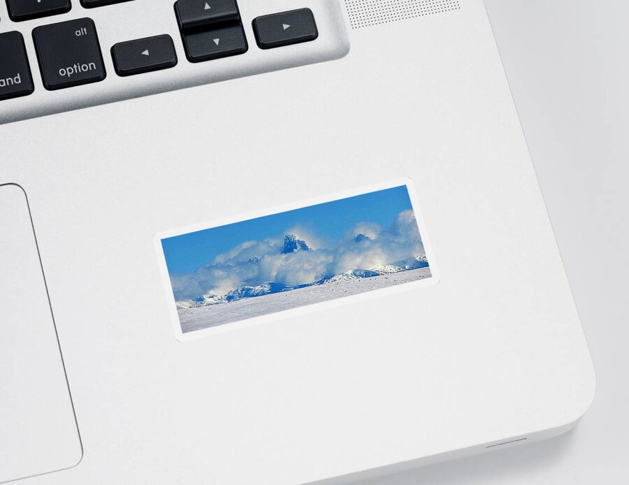 Grand Tetons Sticker featuring the photograph Grand Tetons by Carl Moore