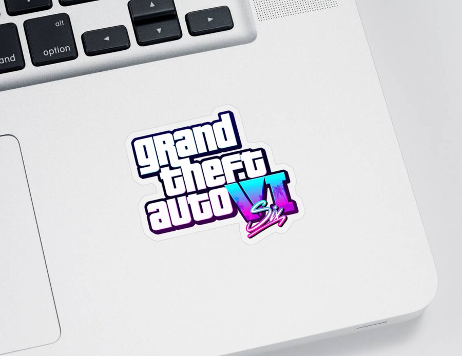 Grand Theft Auto VI GTA VI Logo Fanmade Sticker by Katelyn Smith - Fine Art  America