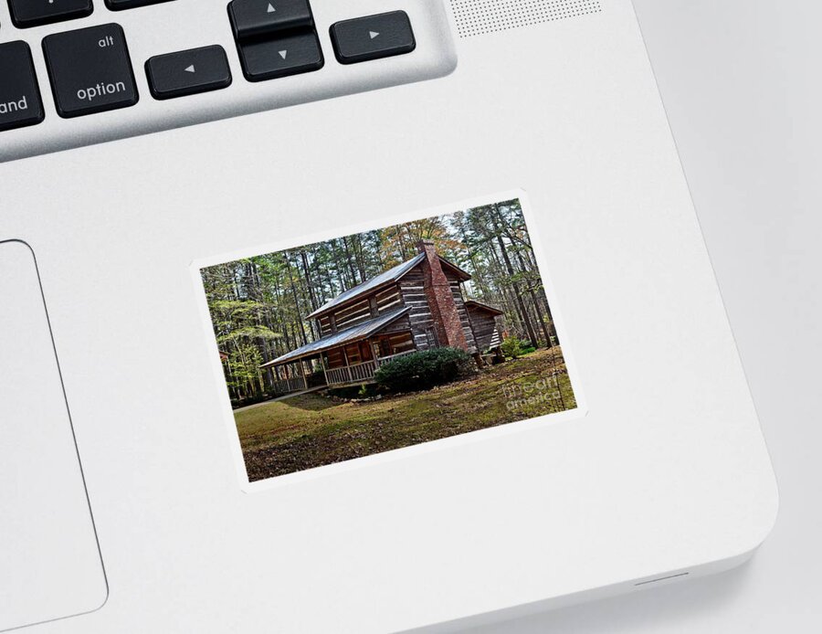 Kings Mountain State Park Sticker featuring the photograph Grandpa Dickey's Log House by Ron Long