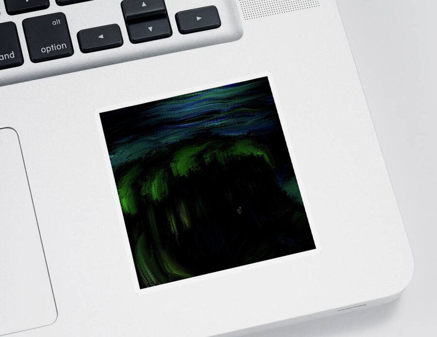 Green Top Sticker featuring the digital art Green top #k9 by Leif Sohlman