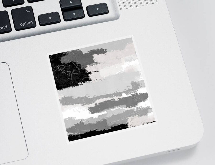 Grey Sticker featuring the digital art Grey Encounters by Amber Lasche