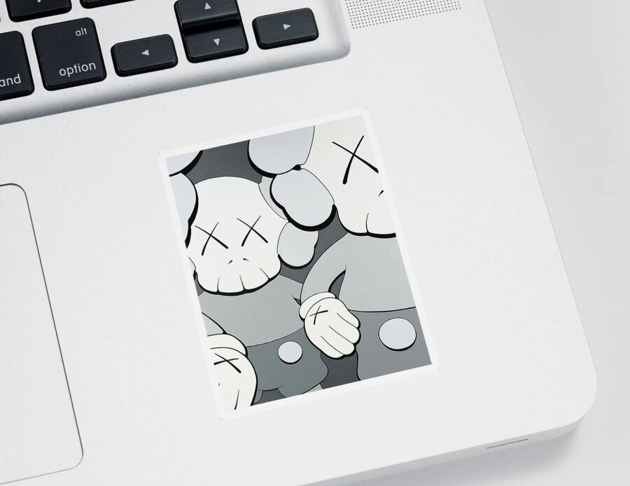 Grey Kaws Sticker by Jocelyn Kihn - Pixels