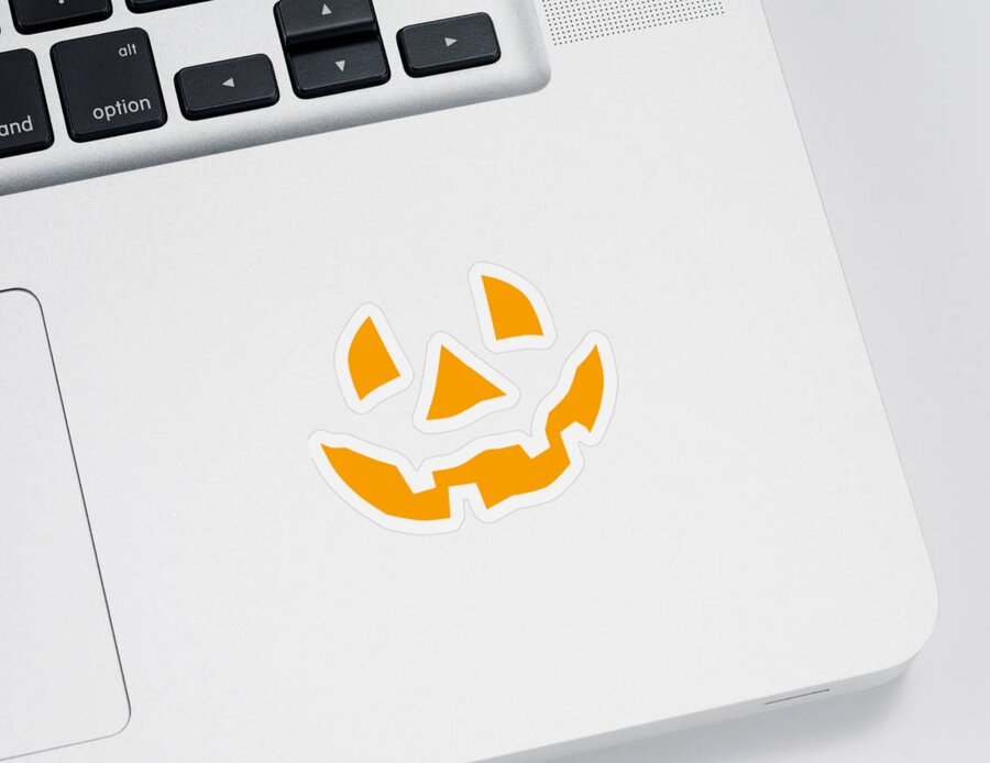 Funny Sticker featuring the digital art Halloween Pumpkin by Flippin Sweet Gear