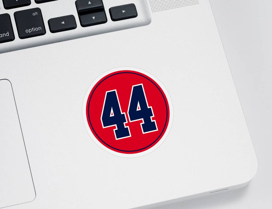Hank Aaron Number 44 Jersey Atlanta Braves Inspired Sticker by Ghaliyati  Nurdiyanti - Pixels
