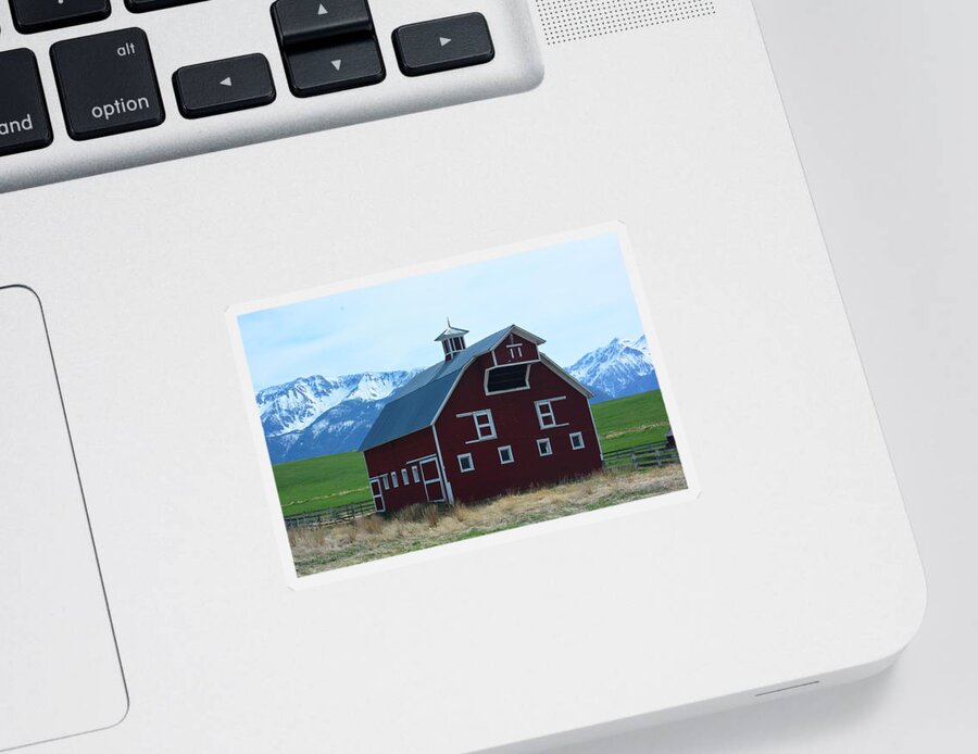 Joseph Oregon Sticker featuring the photograph Happy Barn by YHWHY Vance