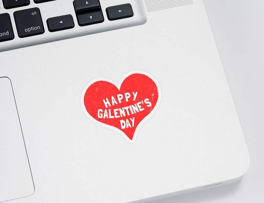 Funny Sticker featuring the digital art Happy Galentines Day by Flippin Sweet Gear