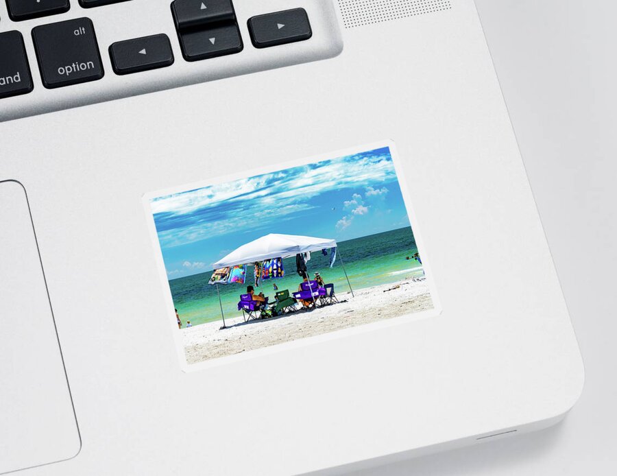 Florida Sticker featuring the photograph Happy Place by Marian Tagliarino