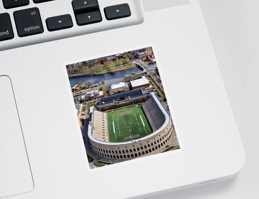Harvard Stadium Sticker featuring the photograph Harvard Stadium by Mountain Dreams