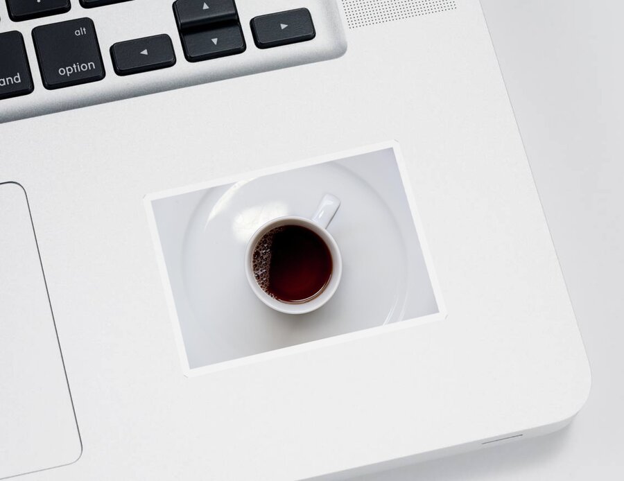 Tea Sticker featuring the photograph Healthy black tea on a cup by Michalakis Ppalis