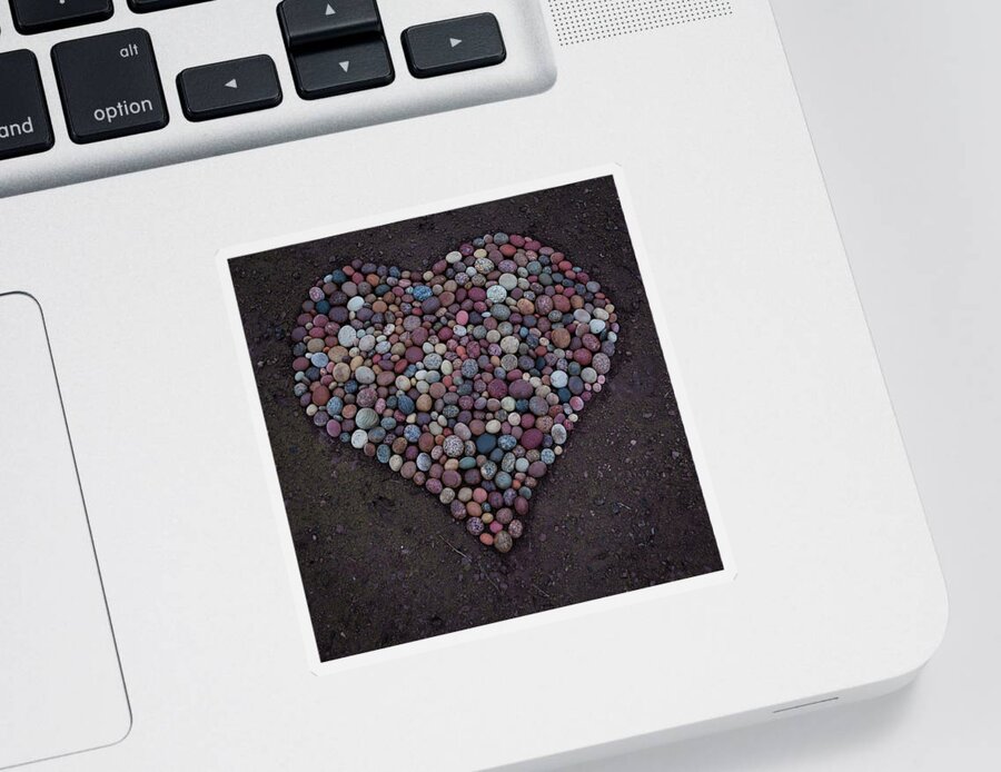  Sticker featuring the sculpture Heart Of Stones by Pontus Jansson