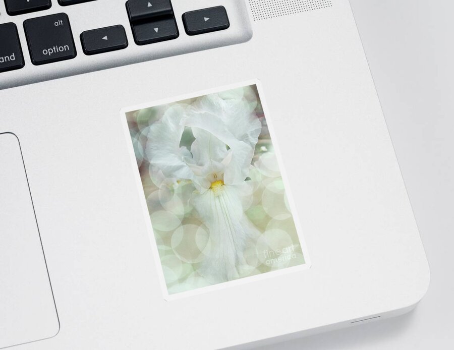Iris Sticker featuring the digital art Heavenly Iris by Amy Dundon
