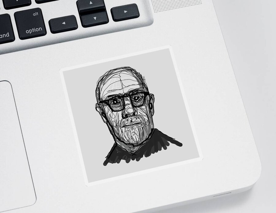 Henri Matisse Sticker featuring the digital art Henri Matisse by Creative Spirit