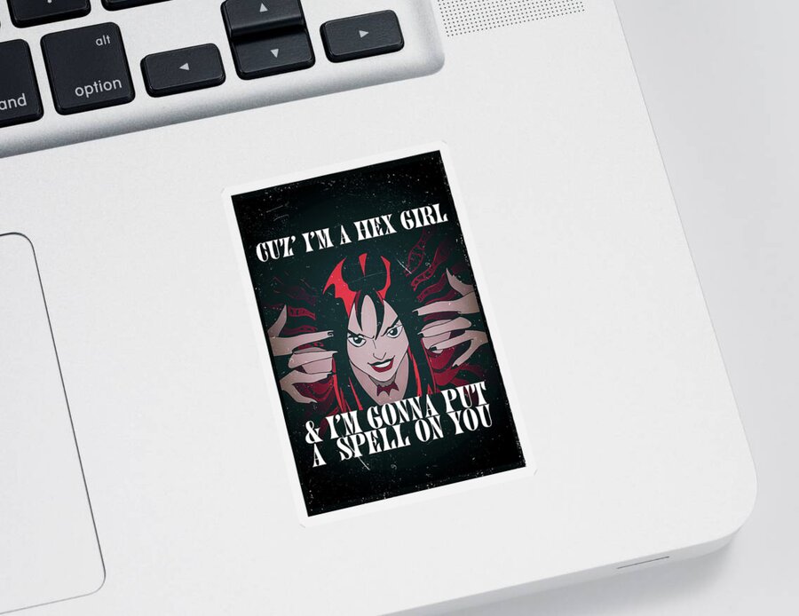 Hex Girls Sticker featuring the digital art Hex Girl by Christina Rick