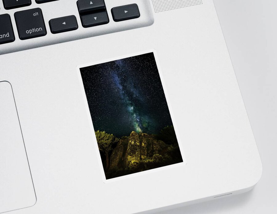 Milky Way Sticker featuring the photograph High Desert Milky Way 2 by Ron Long Ltd Photography
