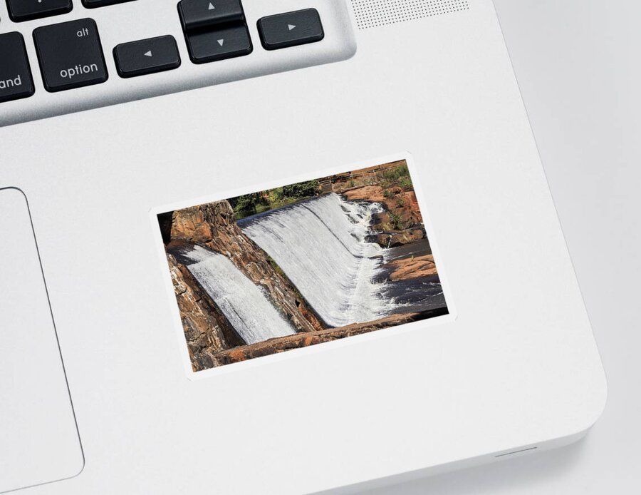 Dam Sticker featuring the photograph High Falls Star by Ed Williams