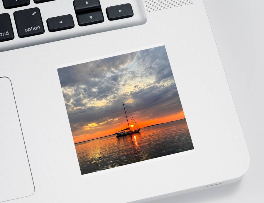 Sailboat Sticker featuring the photograph Hole in One by Lee Darnell