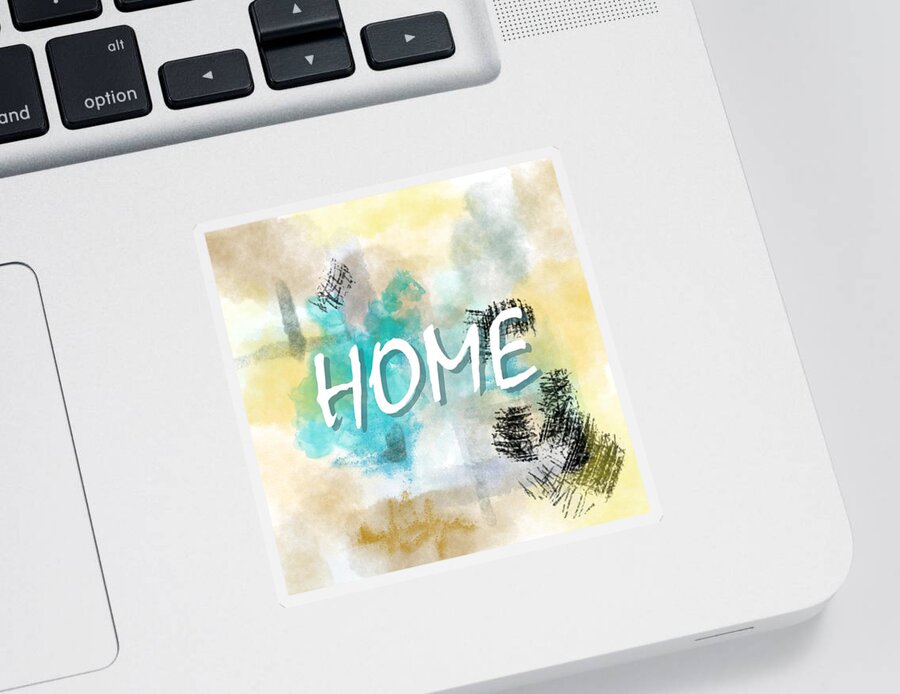 Home Sweet Home Sticker featuring the digital art Home Sweet Home Abstract 68 by Lucie Dumas